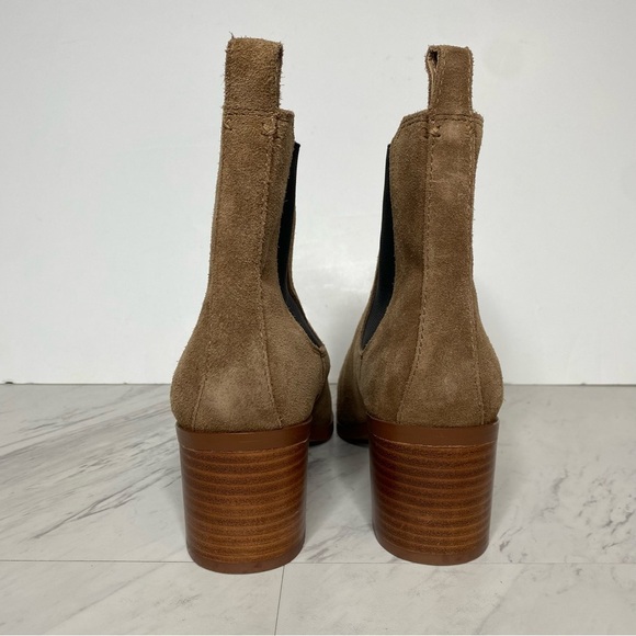 Steve Madden Rhiannon Cognac Suede Chelsea Bootie 9M - Picture 3 of 15